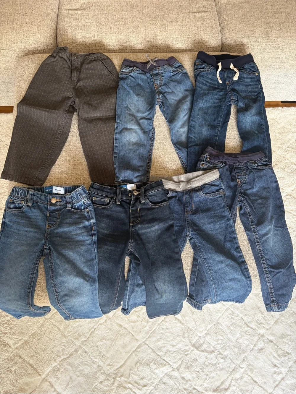 Old Navy Kids Denim and Gray Pants - Blue and Gray Mix bundle